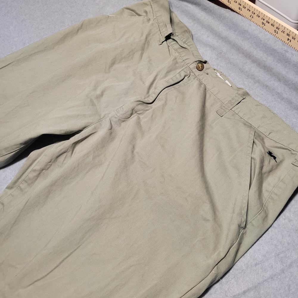 A. Tiziano Men's Chino Pants Size 46  100% Cotton Flat Front Hare Logo